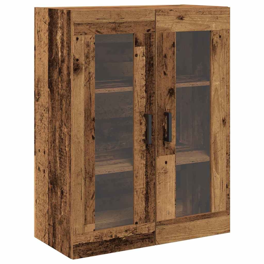 VidaXL Wandkast Wandgemonteerd Oud hout 69.5 x 34 x 90 cm Bewerkt hout