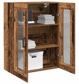 VidaXL Wandkast Wandgemonteerd Oud hout 69.5 x 34 x 90 cm Bewerkt hout