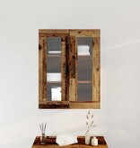 VidaXL Wandkast Wandgemonteerd Oud hout 69.5 x 34 x 90 cm Bewerkt hout