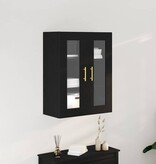 VidaXL Wandkast Zwart eiken 69.5 x 34 x 90 cm Bewerkt hout