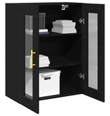 VidaXL Wandkast Zwart eiken 69.5 x 34 x 90 cm Bewerkt hout