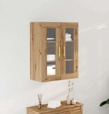 VidaXL Wandkast artisanaal eikenkleurig 69.5 x 34 x 90 cm Bewerkt hout