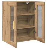 VidaXL Wandkast artisanaal eikenkleurig 69.5 x 34 x 90 cm Bewerkt hout