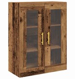 VidaXL Wandkast Wandgemonteerd Oud hout 69.5 x 34 x 90 cm Bewerkt hout