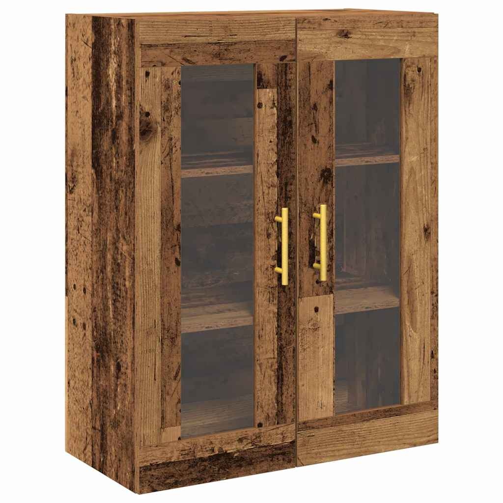 VidaXL Wandkast Wandgemonteerd Oud hout 69.5 x 34 x 90 cm Bewerkt hout