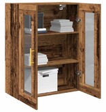 VidaXL Wandkast Wandgemonteerd Oud hout 69.5 x 34 x 90 cm Bewerkt hout