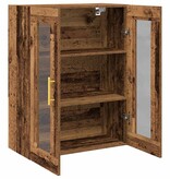 VidaXL Wandkast Wandgemonteerd Oud hout 69.5 x 34 x 90 cm Bewerkt hout
