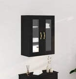 VidaXL Wandkast Zwart eiken 69.5 x 34 x 90 cm Bewerkt hout