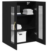 VidaXL Wandkast Zwart eiken 69.5 x 34 x 90 cm Bewerkt hout