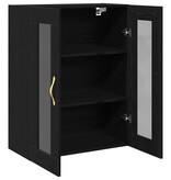 VidaXL Wandkast Zwart eiken 69.5 x 34 x 90 cm Bewerkt hout