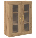VidaXL Wandkast artisanaal eikenkleurig 69.5 x 34 x 90 cm Bewerkt hout