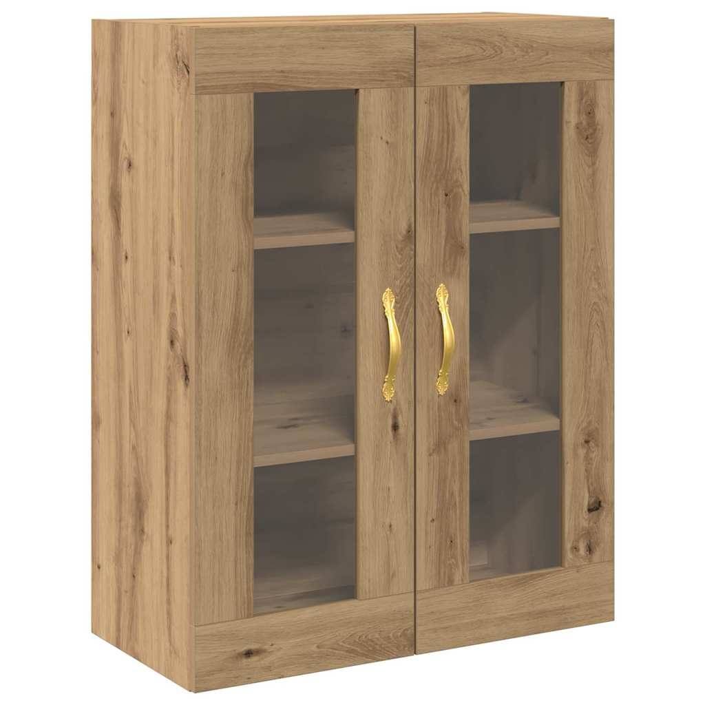 VidaXL Wandkast artisanaal eikenkleurig 69.5 x 34 x 90 cm Bewerkt hout
