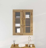 VidaXL Wandkast artisanaal eikenkleurig 69.5 x 34 x 90 cm Bewerkt hout