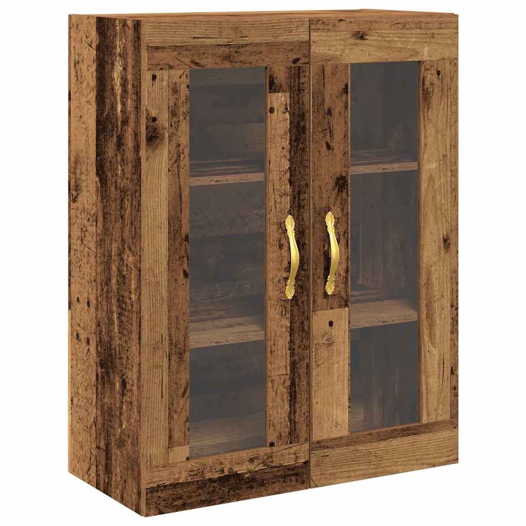 VidaXL Wandkast Wandgemonteerd Oud hout 69.5 x 34 x 90 cm Bewerkt hout