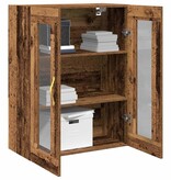 VidaXL Wandkast Wandgemonteerd Oud hout 69.5 x 34 x 90 cm Bewerkt hout