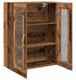 VidaXL Wandkast Wandgemonteerd Oud hout 69.5 x 34 x 90 cm Bewerkt hout