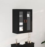 VidaXL Wandkast Zwart eiken 69.5 x 34 x 90 cm Bewerkt hout