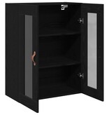VidaXL Wandkast Zwart eiken 69.5 x 34 x 90 cm Bewerkt hout