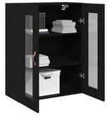 VidaXL Wandkast Zwart eiken 69.5 x 34 x 90 cm Bewerkt hout