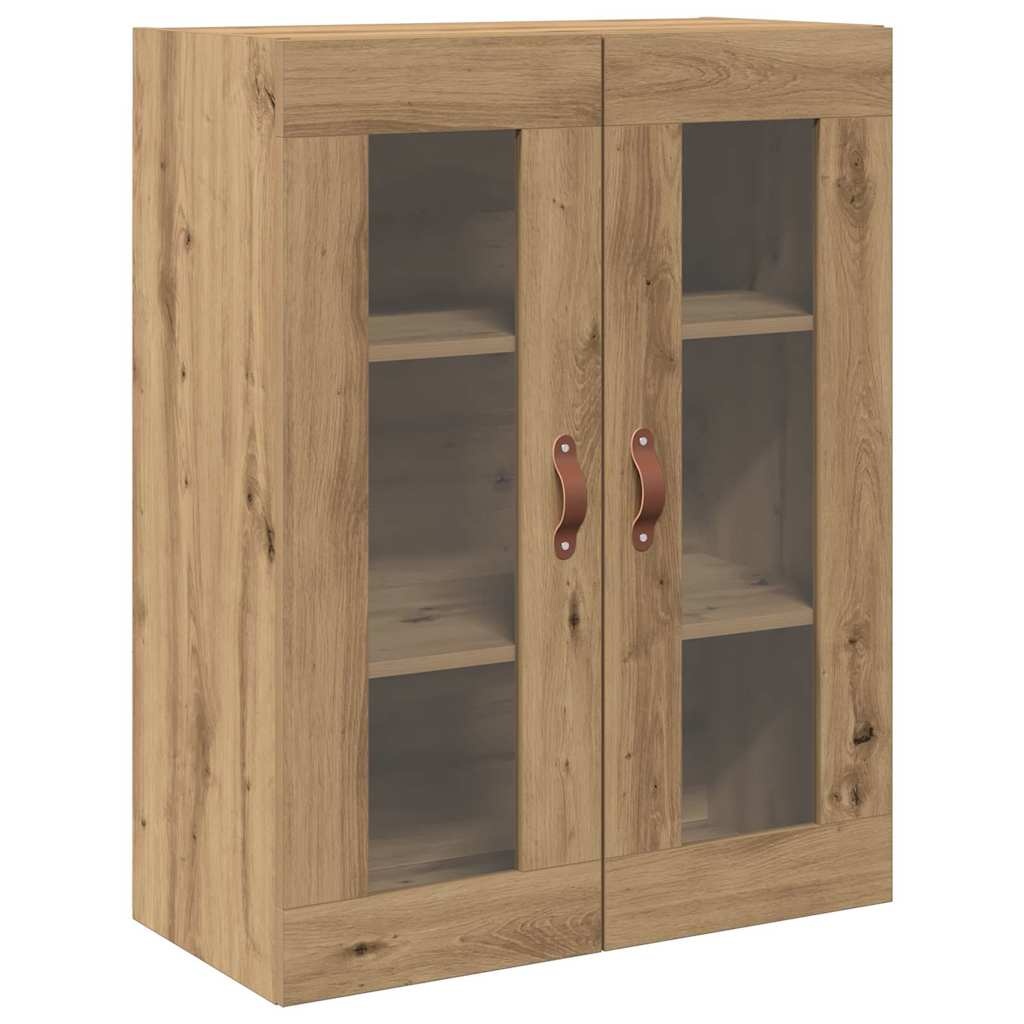 VidaXL Wandkast artisanaal eikenkleurig 69.5 x 34 x 90 cm Bewerkt hout