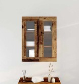 VidaXL Wandkast Wandgemonteerd Oud hout 69.5 x 34 x 90 cm Bewerkt hout