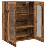 VidaXL Wandkast Wandgemonteerd Oud hout 69.5 x 34 x 90 cm Bewerkt hout