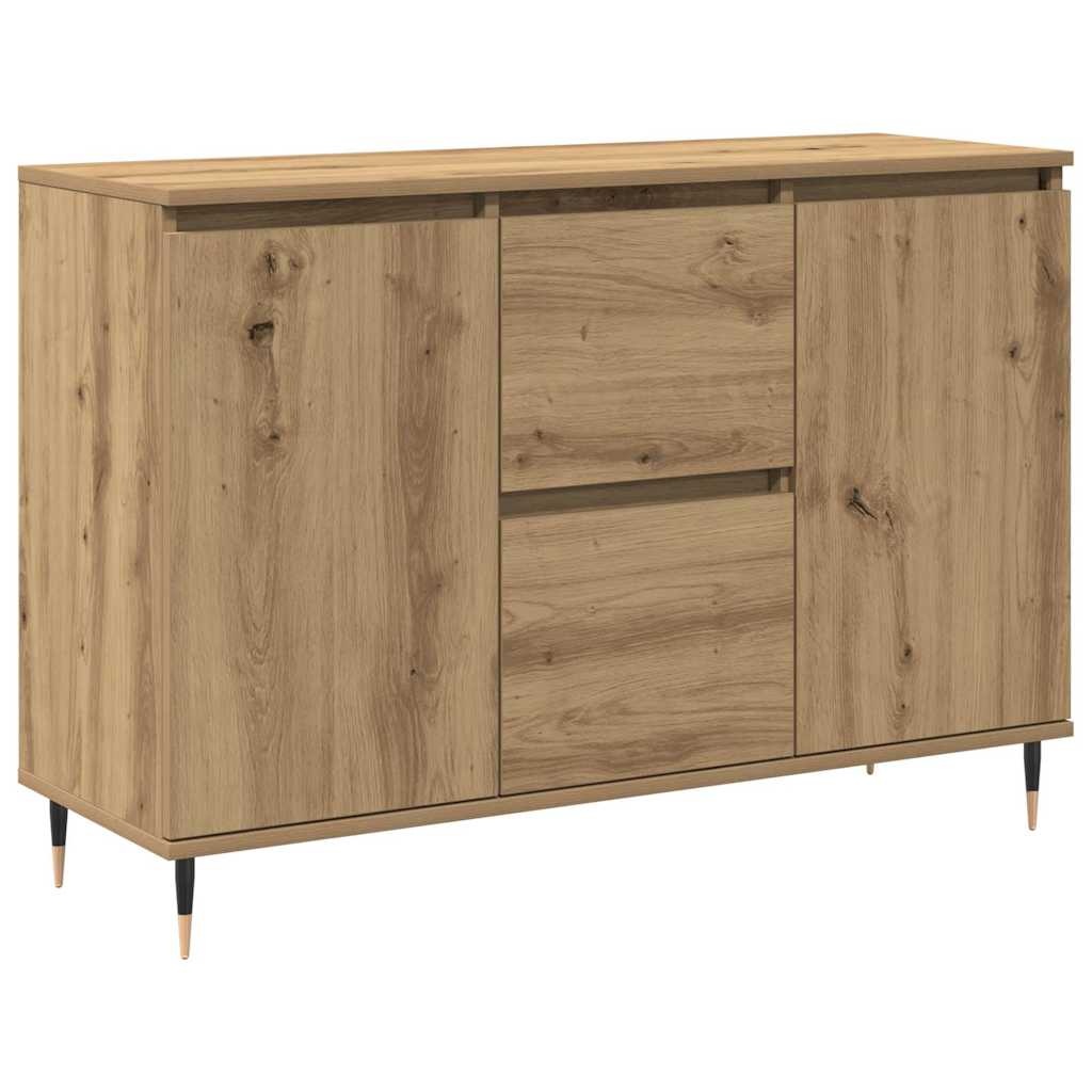 VidaXL Dressoir met lade artisanaal eikenkleurig 101.5 x 35 x 70 cm