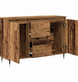 VidaXL Dressoir met lade Oud hout 101.5 x 35 x 70 cm Bewerkt hout