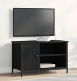 VidaXL TV-kast Zwart eiken 80 x 40 x 50 cm Bewerkt hout