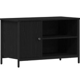 VidaXL TV-kast Zwart eiken 80 x 40 x 50 cm Bewerkt hout