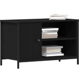 VidaXL TV-kast Zwart eiken 80 x 40 x 50 cm Bewerkt hout