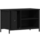 VidaXL TV-kast Zwart eiken 80 x 40 x 50 cm Bewerkt hout