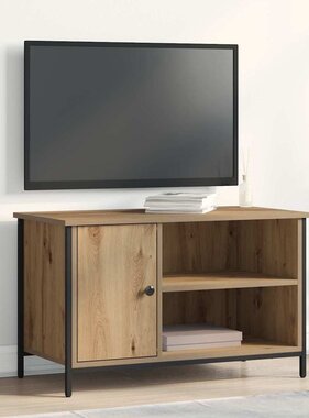 VidaXL TV-kast artisanaal eikenkleurig 80 x 40 x 50 cm Bewerkt hout