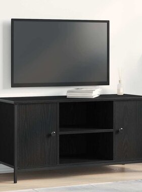 VidaXL TV-kast Zwart eiken 100 x 40 x 50 cm Bewerkt hout