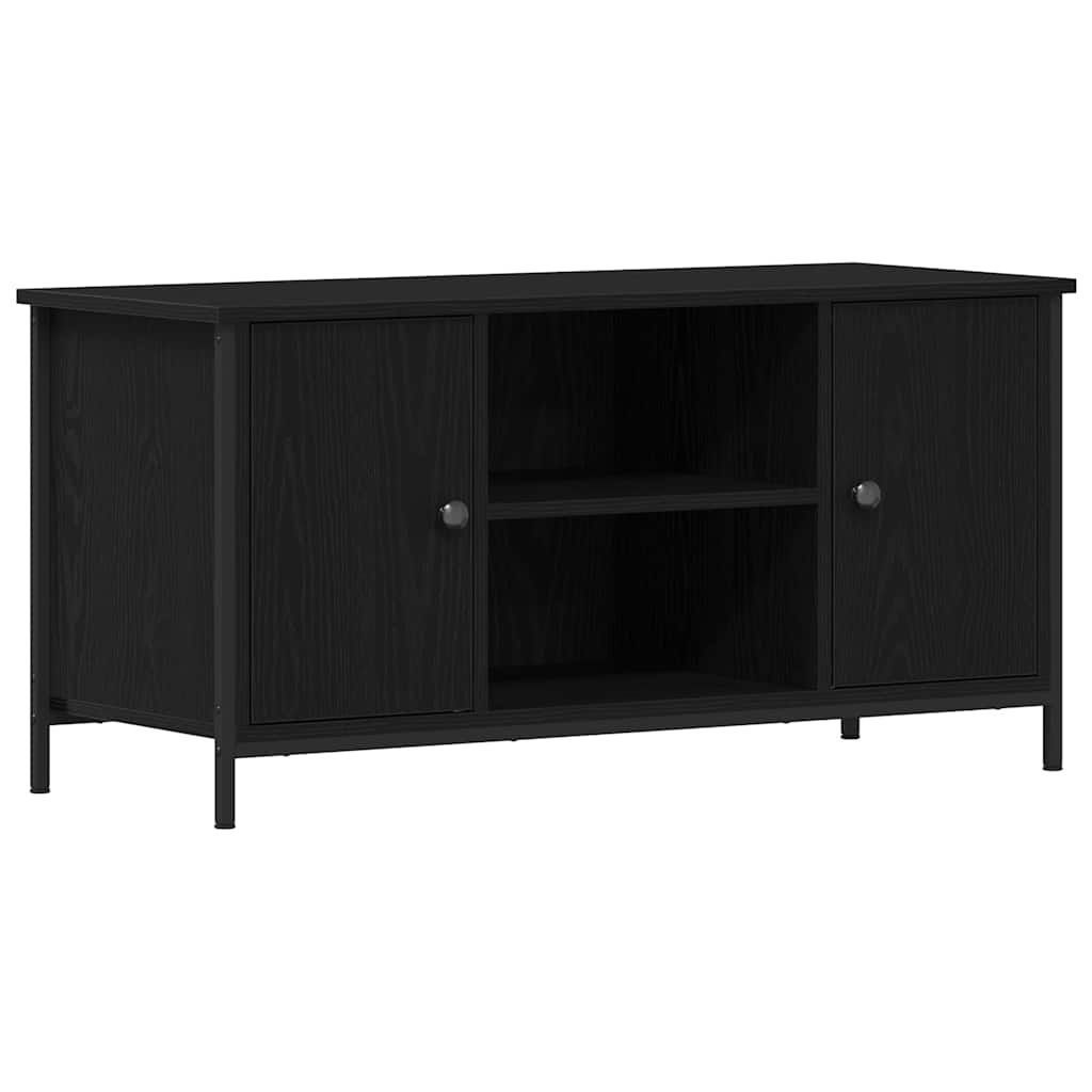 VidaXL TV-kast Zwart eiken 100 x 40 x 50 cm Bewerkt hout