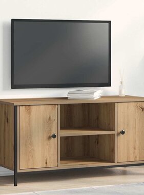 VidaXL TV-kast artisanaal eikenkleurig 100 x 40 x 50 cm Bewerkt hout