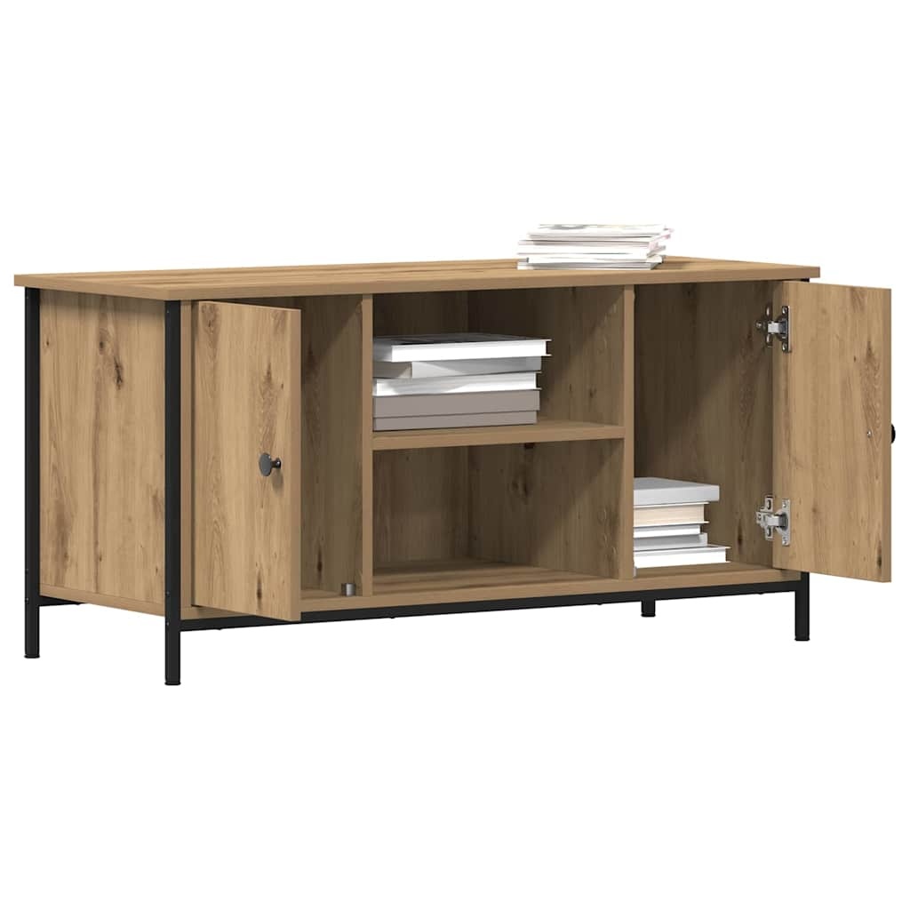 VidaXL TV-kast artisanaal eikenkleurig 100 x 40 x 50 cm Bewerkt hout