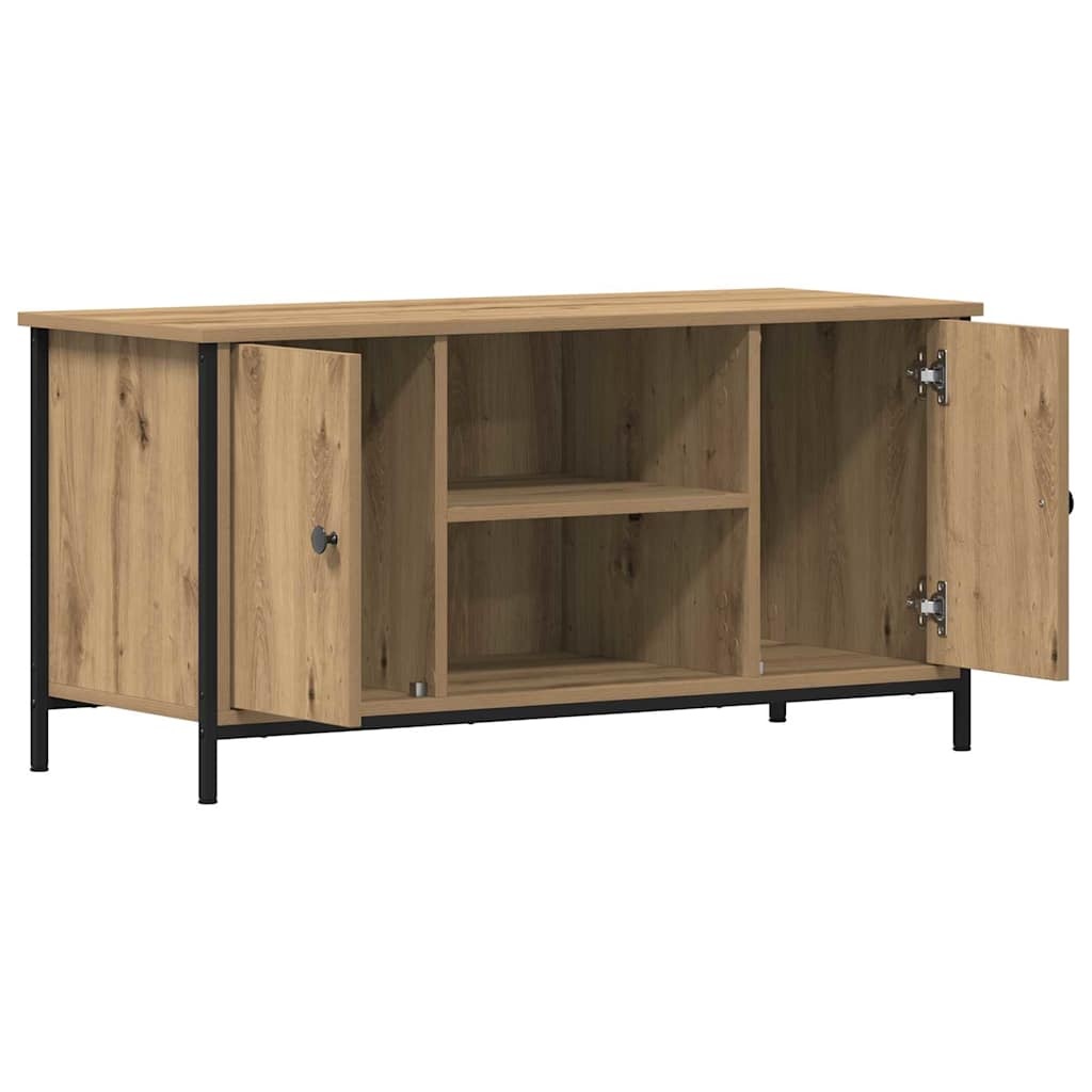 VidaXL TV-kast artisanaal eikenkleurig 100 x 40 x 50 cm Bewerkt hout