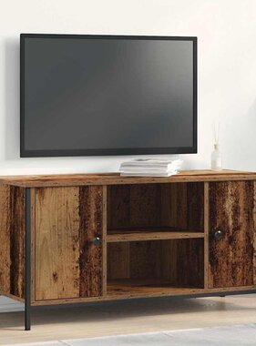 VidaXL TV-kast Oud hout 100 x 40 x 50 cm Bewerkt hout