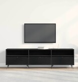 VidaXL TV-kast Zwart eiken 150 x 30 x 44.5 cm Bewerkt hout