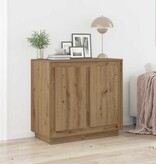 VidaXL Artisan Eiken Dressoir artisanaal eikenkleurig 80 x 34 x 75 cm