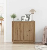 VidaXL Artisan Eiken Dressoir artisanaal eikenkleurig 80 x 34 x 75 cm