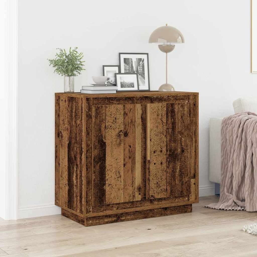 VidaXL Sideboard Oud hout 80 x 34 x 75 cm Bewerkt hout