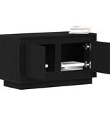 VidaXL TV-kast Zwart eiken 80 x 35 x 45 cm Bewerkt hout