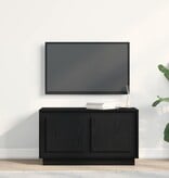 VidaXL TV-kast Zwart eiken 80 x 35 x 45 cm Bewerkt hout