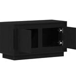 VidaXL TV-kast Zwart eiken 80 x 35 x 45 cm Bewerkt hout