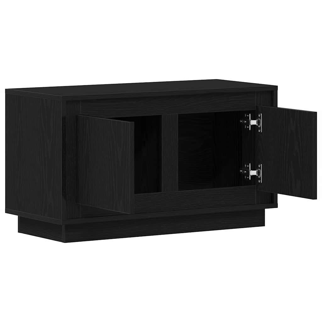 VidaXL TV-kast Zwart eiken 80 x 35 x 45 cm Bewerkt hout