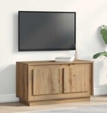 VidaXL TV-kast artisanaal eikenkleurig 80 x 35 x 45 cm Bewerkt hout