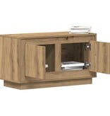 VidaXL TV-kast artisanaal eikenkleurig 80 x 35 x 45 cm Bewerkt hout