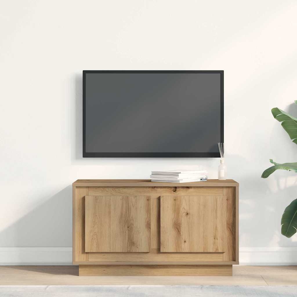 VidaXL TV-kast artisanaal eikenkleurig 80 x 35 x 45 cm Bewerkt hout